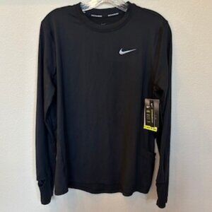 NIKE WOMEN'S RUNNING TEE TOP LONG SLEEVES Black Size M MSRP $55 NWT